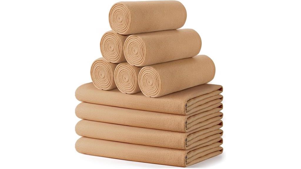 bulk khaki fleece throws