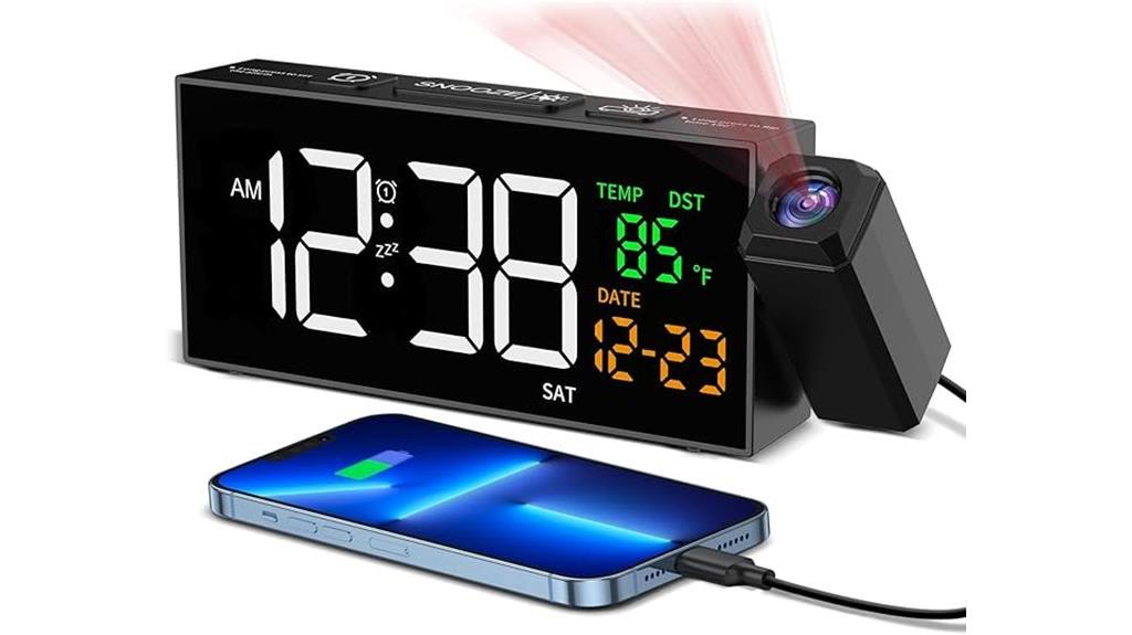 ceiling projection clock bedroom