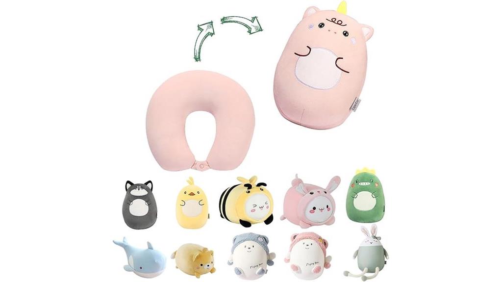 child s animal neck pillow