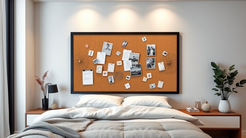 choosing bedroom cork board