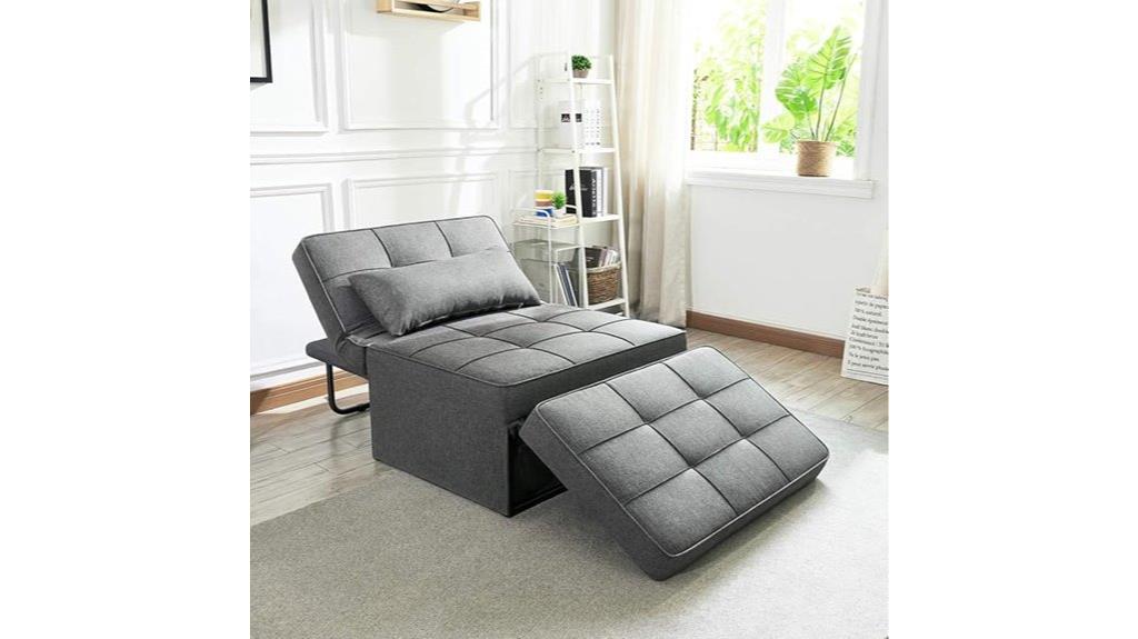 compact sofa bed with adjustable sleeper