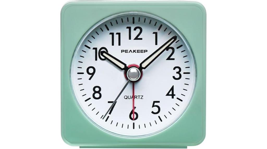 compact travel alarm clock