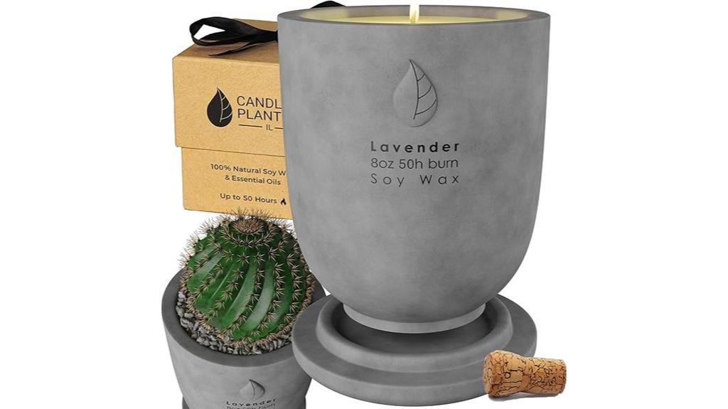 concrete candle planter