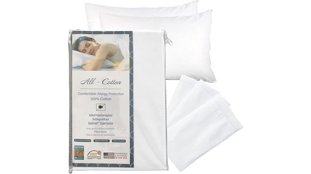 cotton pillow protectors pack
