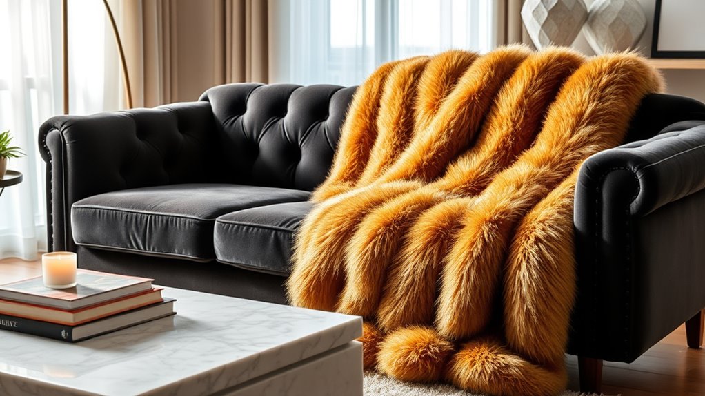 cozy faux fur blankets