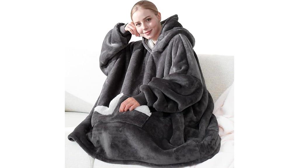 cozy oversized sherpa hoodie