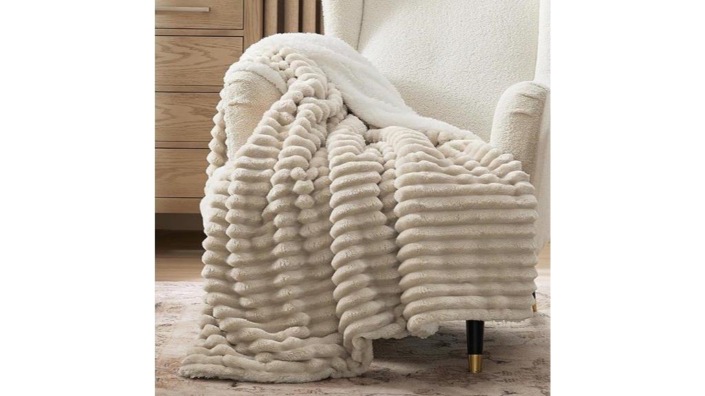 cozy sherpa couch blanket