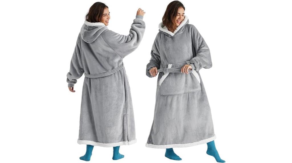 cozy sherpa hoodie blanket