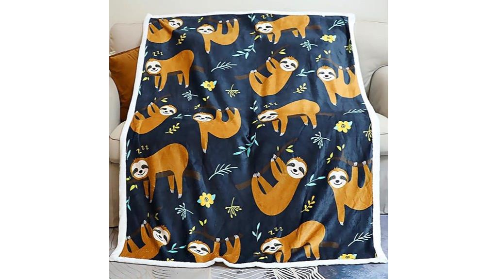 cozy sloth blanket size