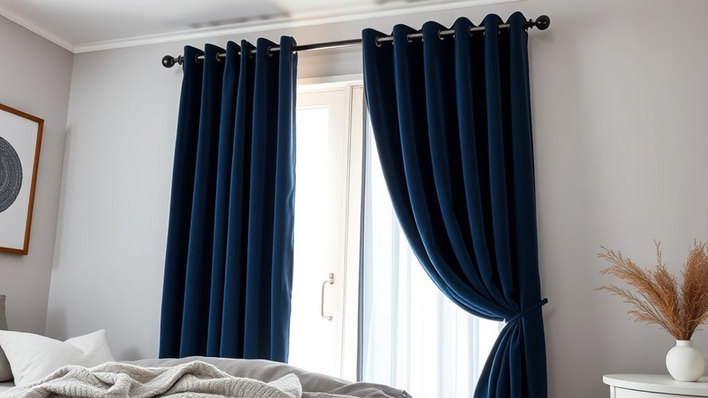 dark insulating blackout curtains