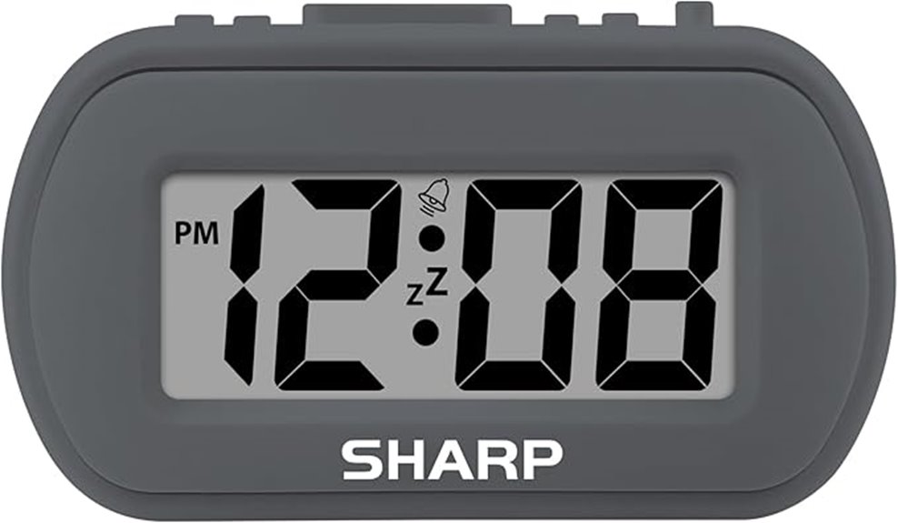 digital clock with blue backlight
