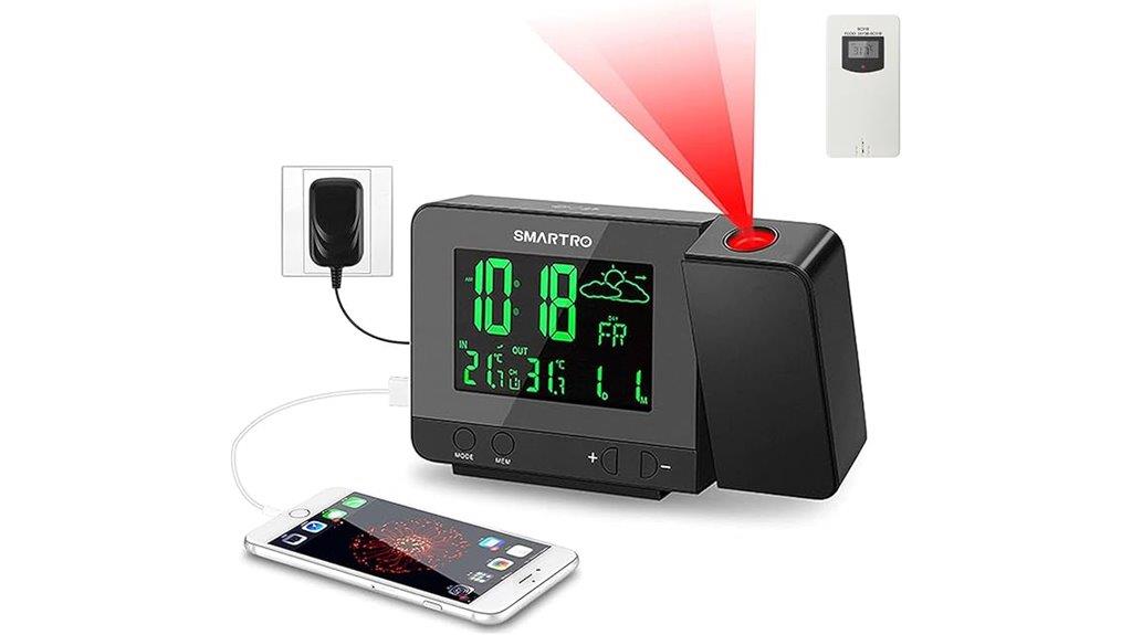 digital projection alarm clock