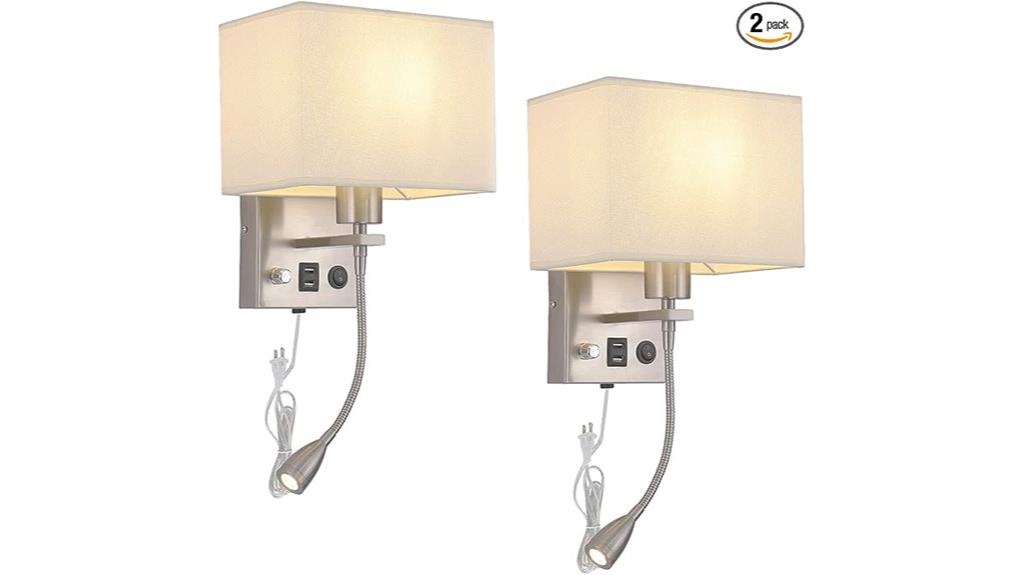 dimmable wall sconce set