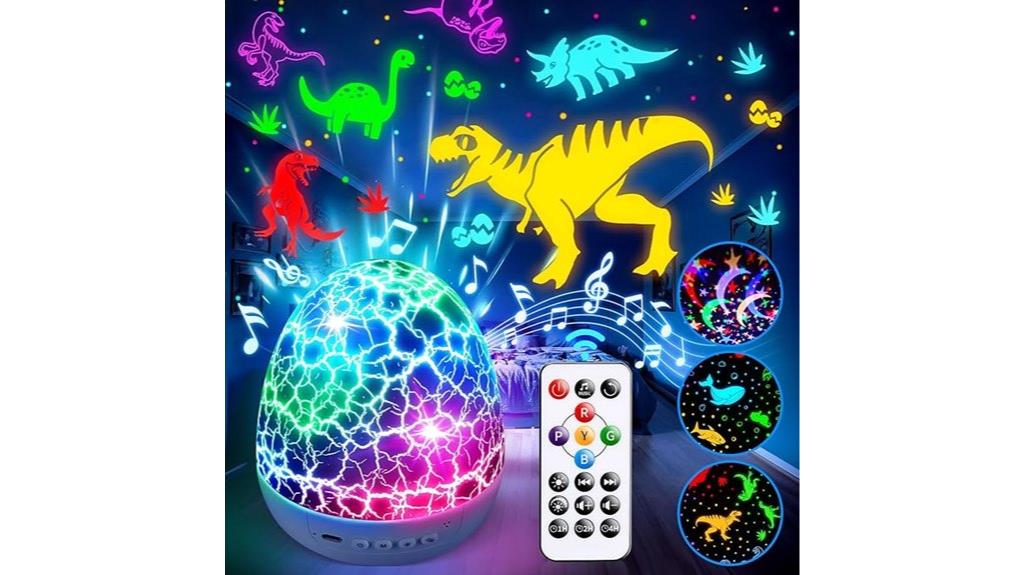 dinosaur night light projector