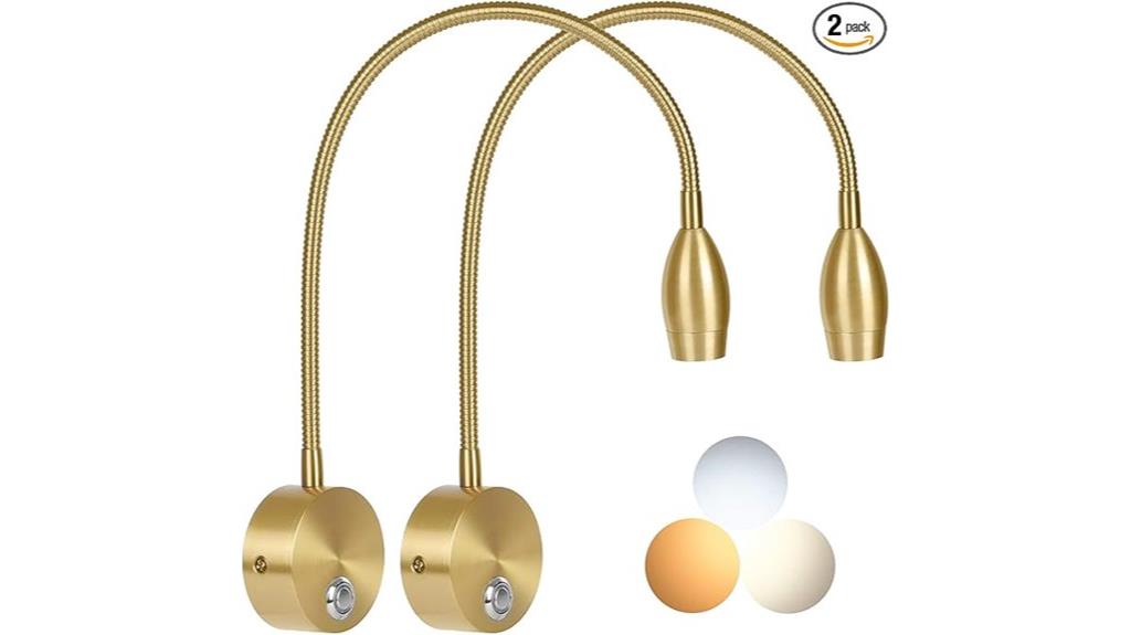 dual bedside reading lights