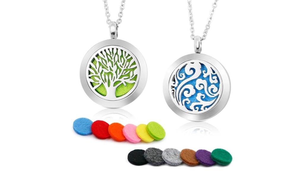 dual essential oil diffuser necklace