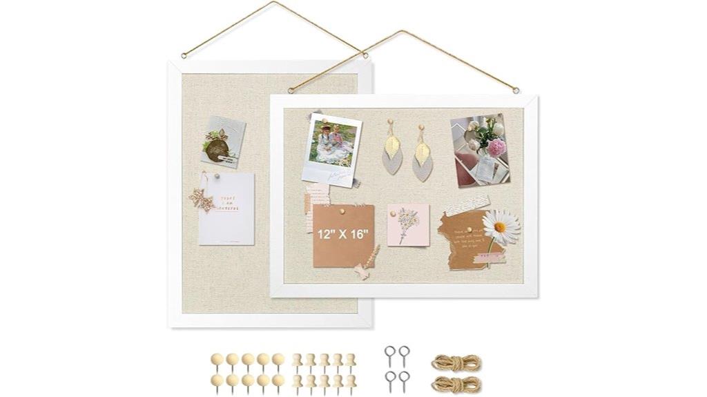 dual linen cork boards