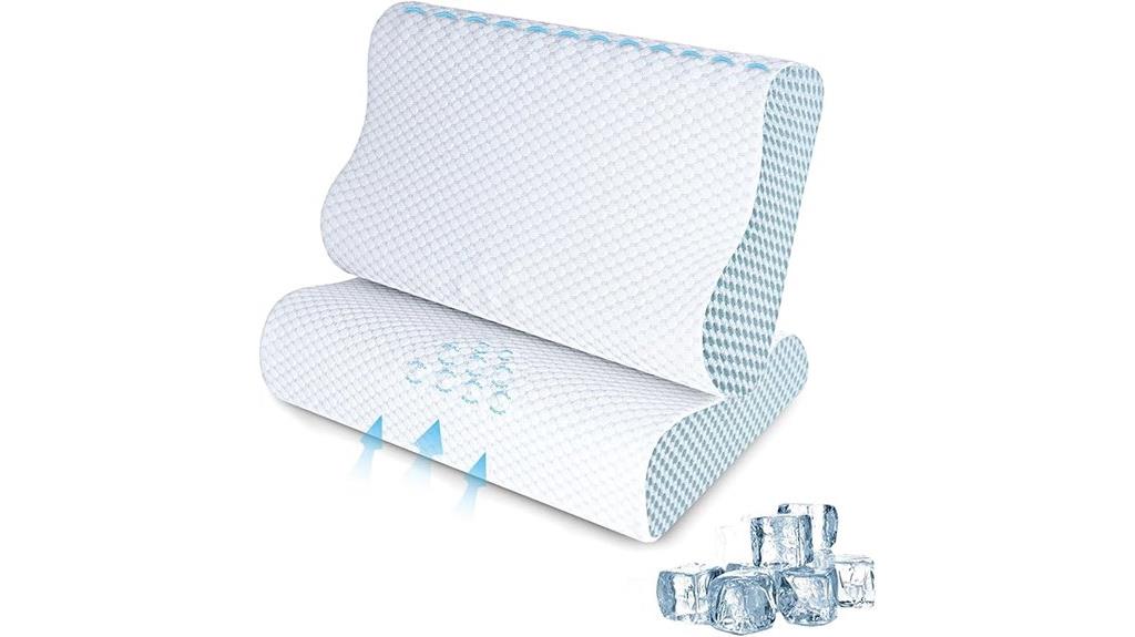 dual pack memory foam pillows