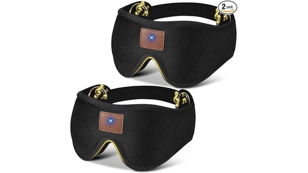 dual sleep masks with headphones