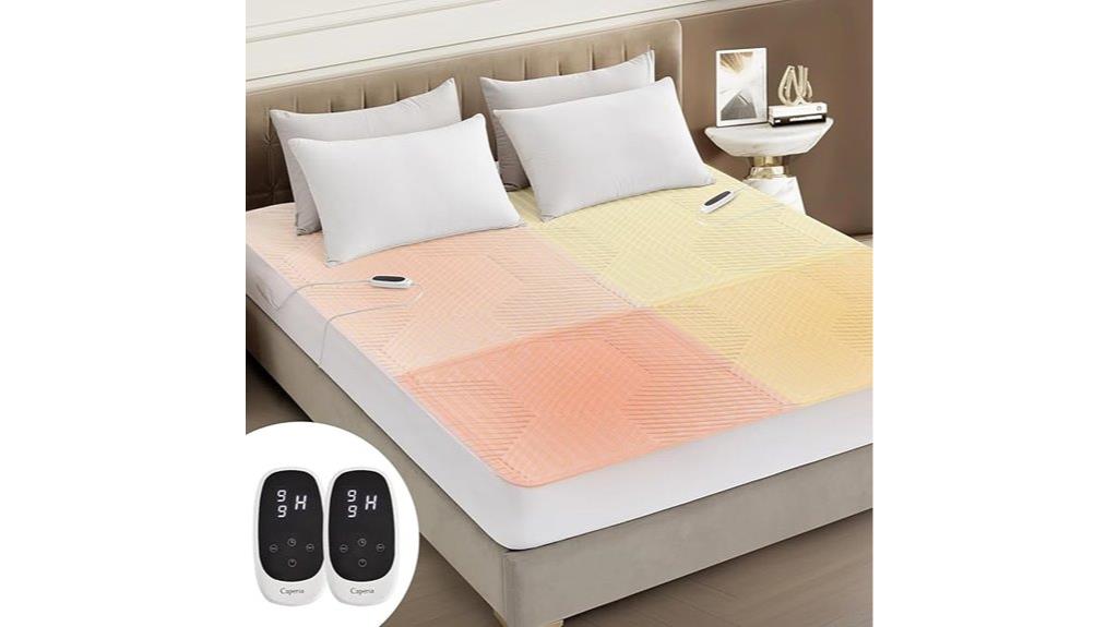 dual zone heated mattress pad