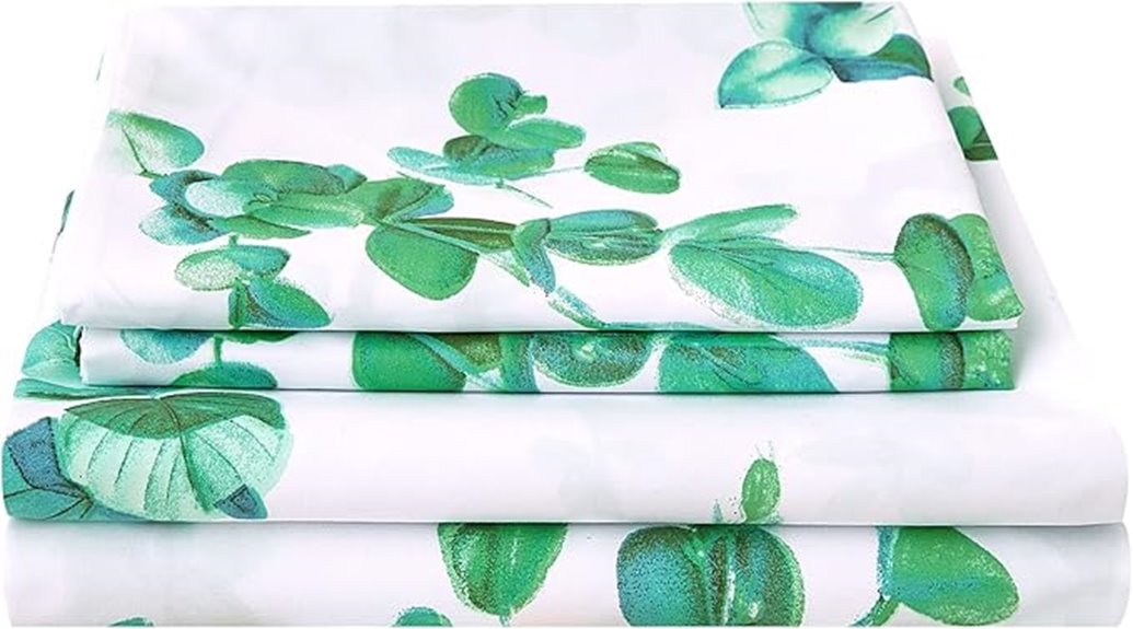 eucalyptus print queen sheets