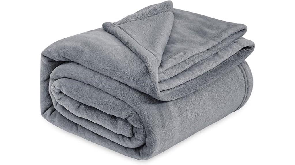 fleece grey queen blanket