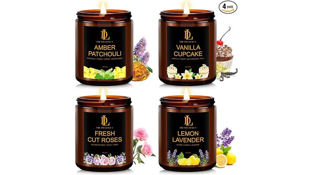 four scented candle set