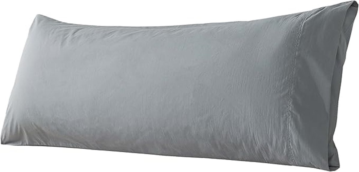 grey cotton body pillow