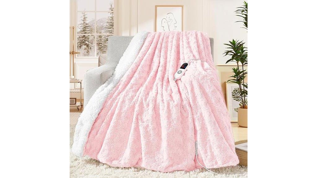 heated faux fur blanket