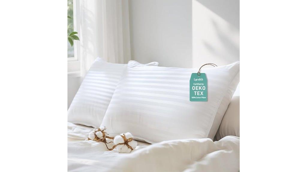 hypoallergenic cotton pillow set