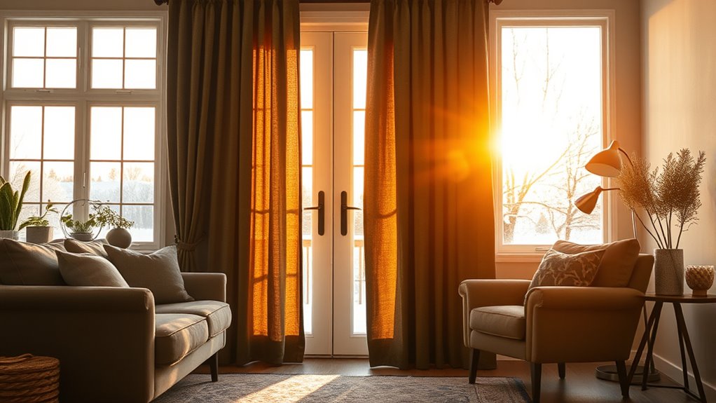 insulated large patio curtain