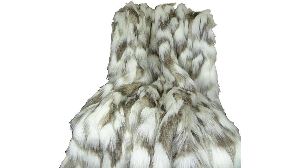 ivory faux fur blanket
