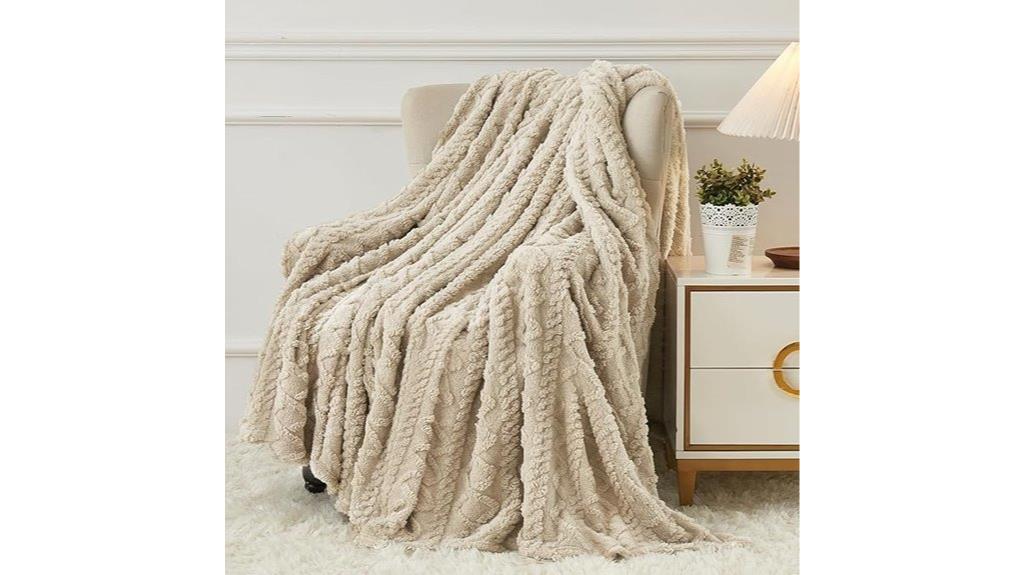 khaki aganear fleece blanket