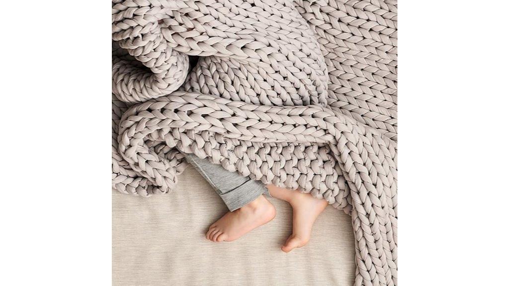 kids chunky knit blanket