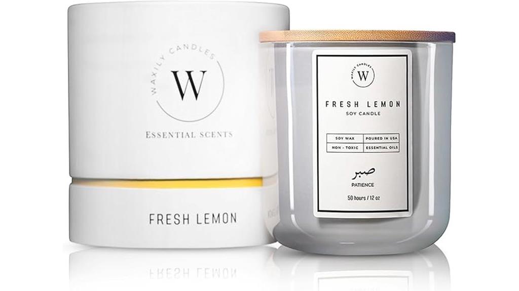 lemon soy aromatherapy candle