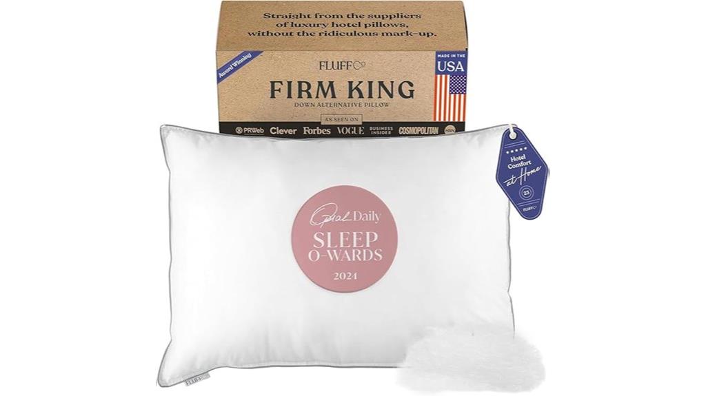 luxury down king pillow