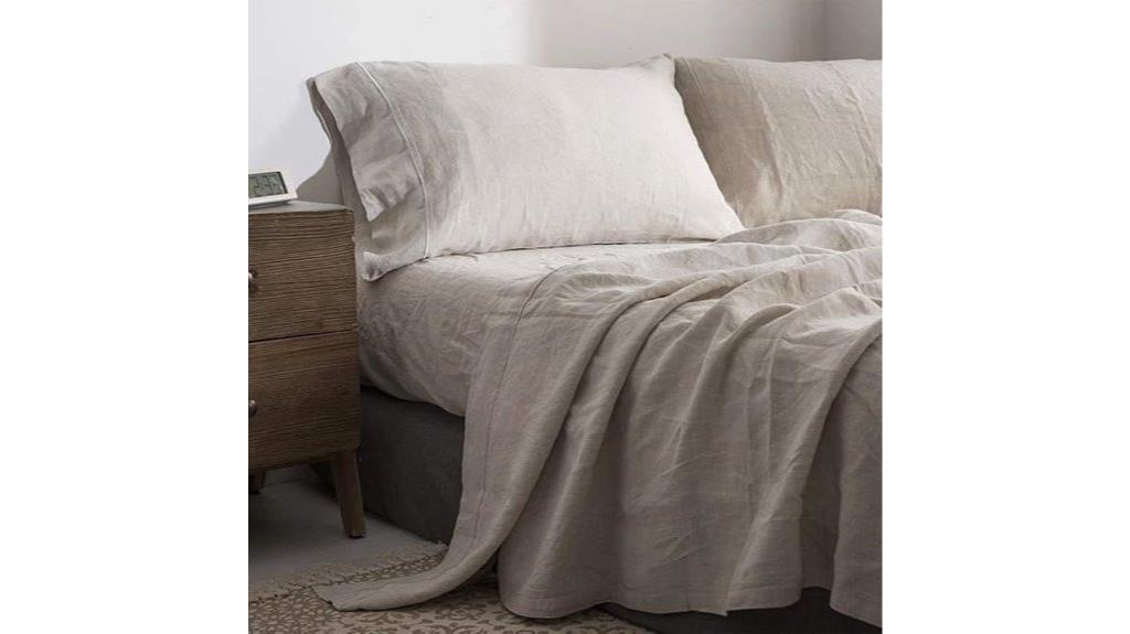 luxury king sized linen sheets
