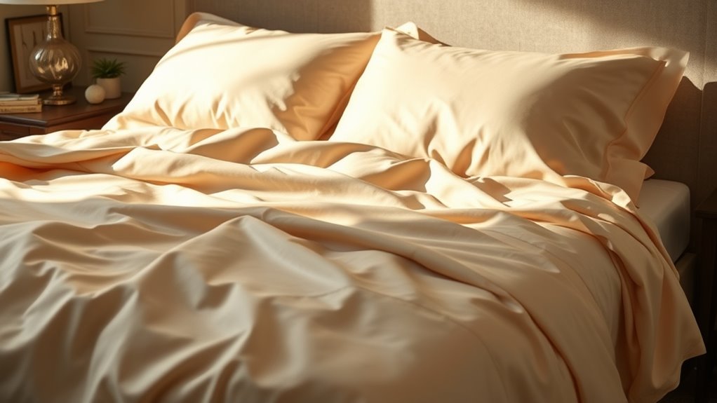 luxury sateen sheet selection