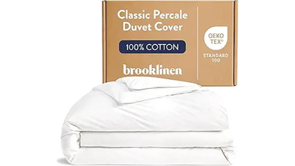 luxury white percale duvet