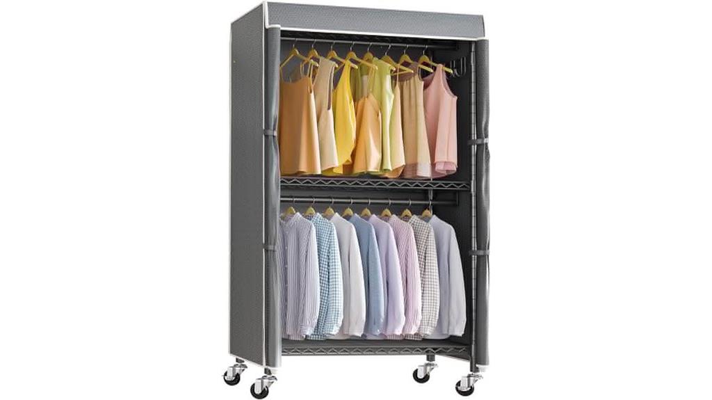 medium rolling garment rack