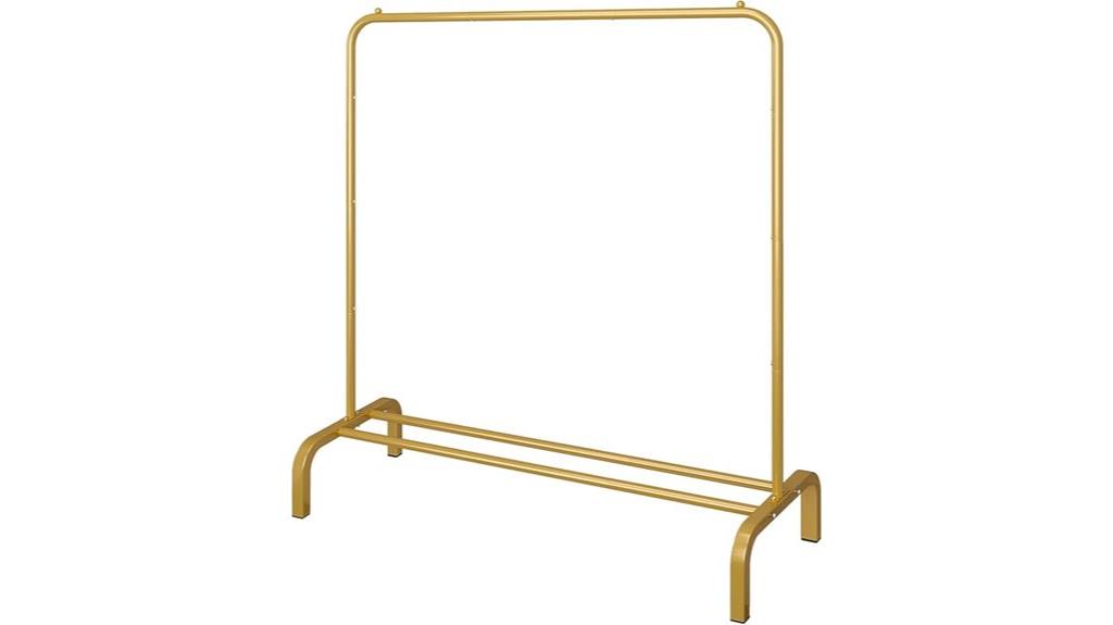 metal garment rack with shelf