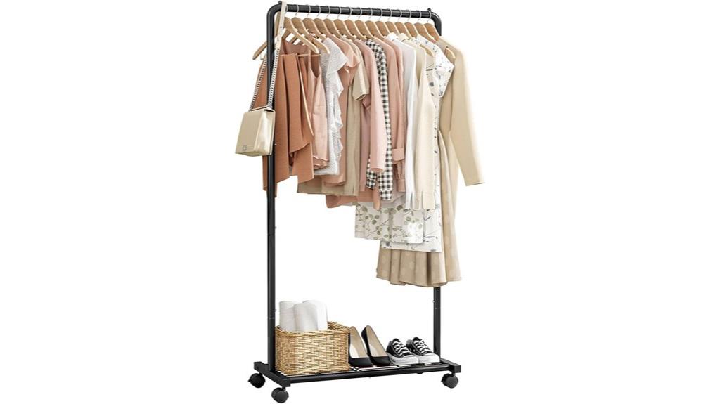 mobile clothes storage rack