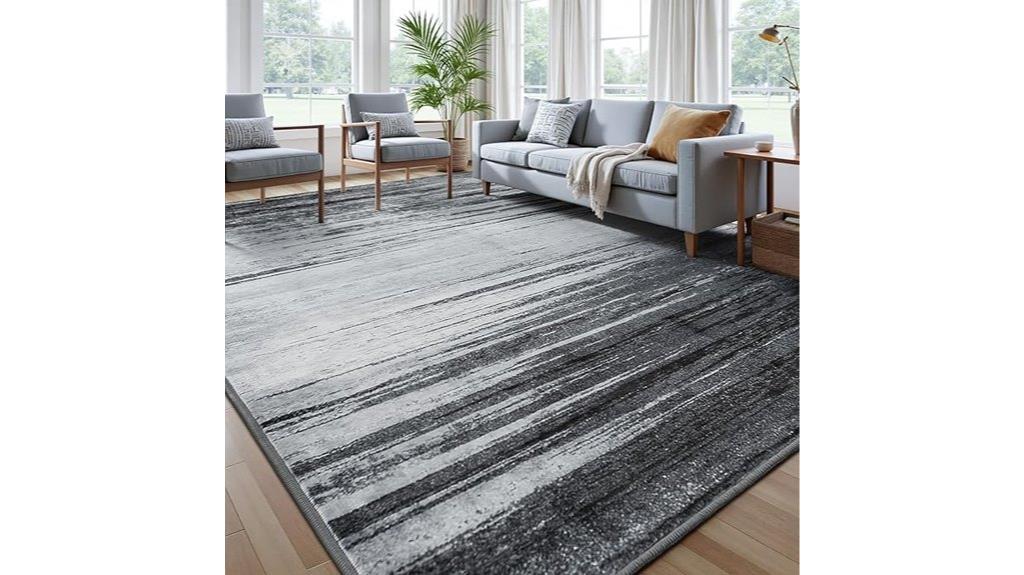 modern washable abstract rug