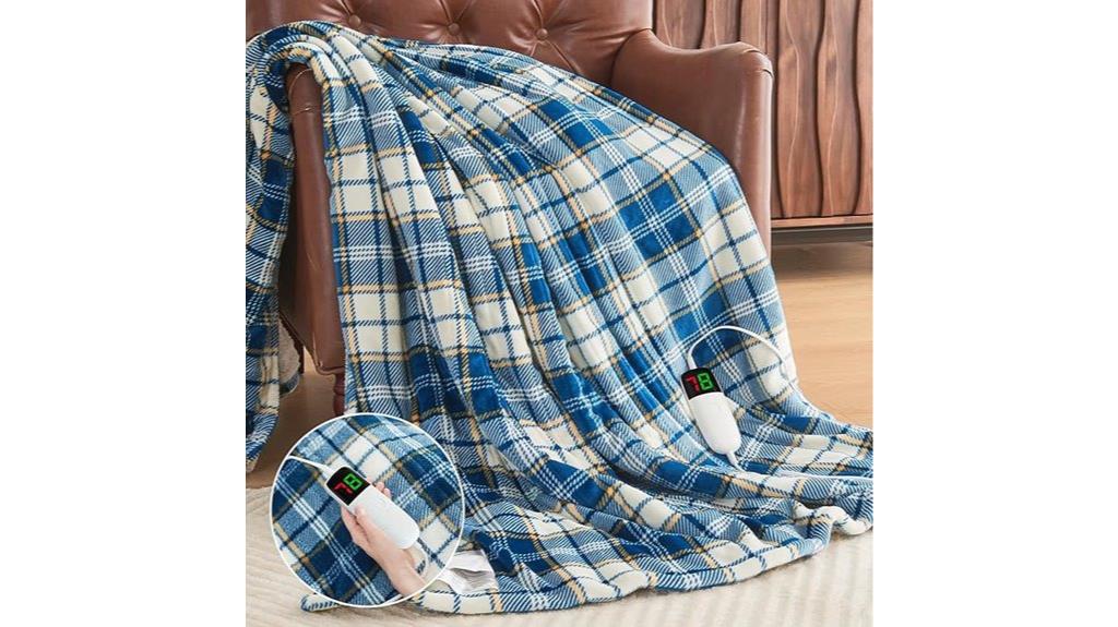 navy blue heated blanket