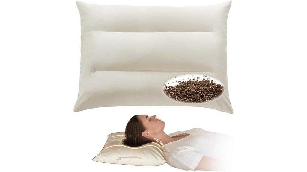 organic buckwheat neck pillow