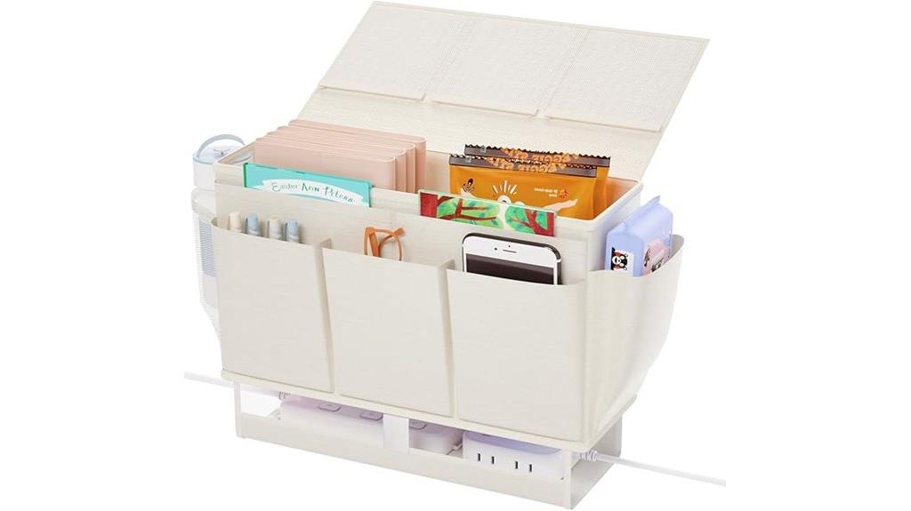 organized bedside storage solution