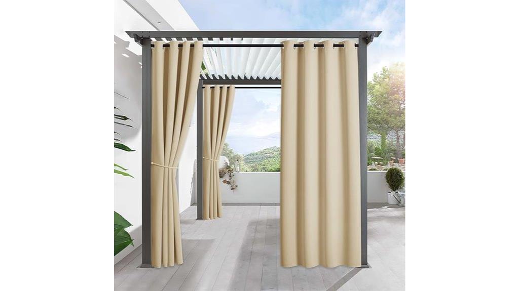 outdoor waterproof patio curtains