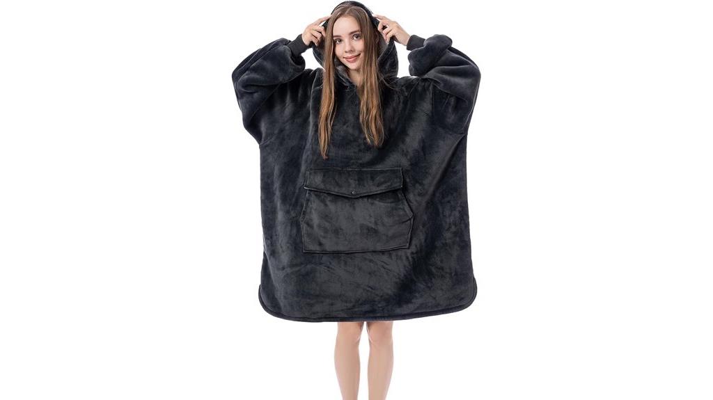 oversized sherpa hoodie blanket