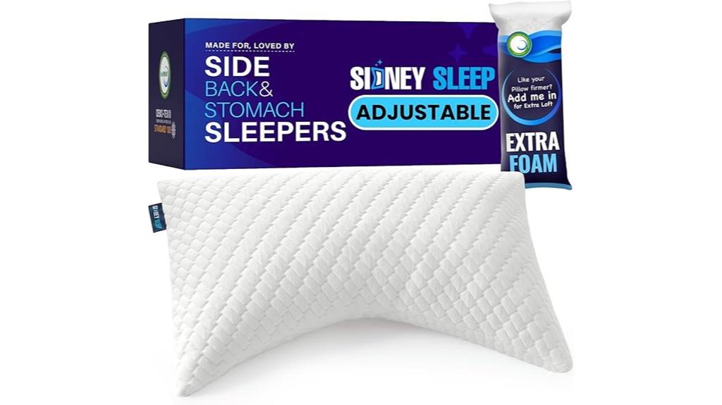 pillow designed for side back sleep