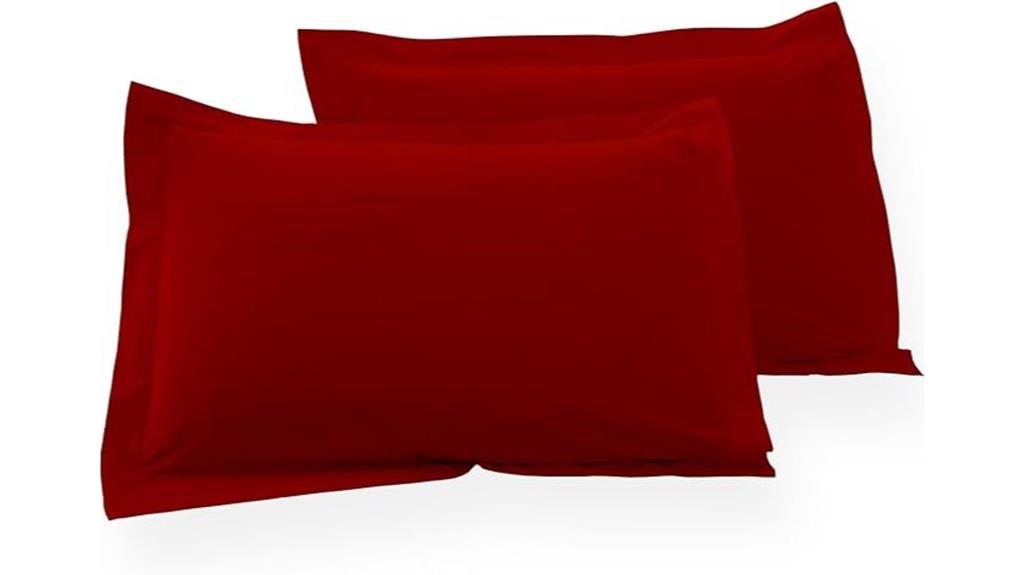 queen burgundy cotton sham